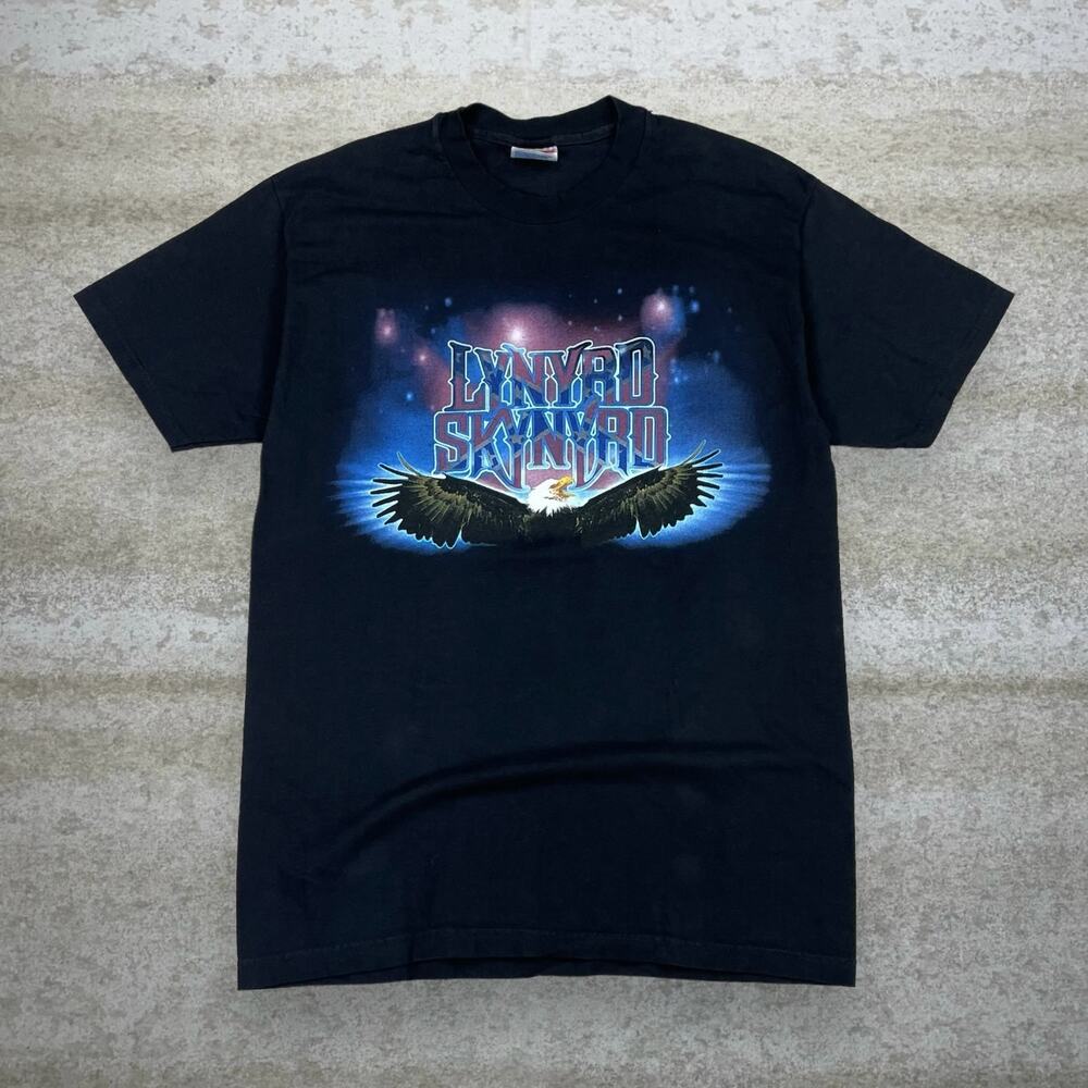 Vintage Lynyrd Skynrd Shirt Mens M Back to the Swamp Concert  Black Short Sleeve